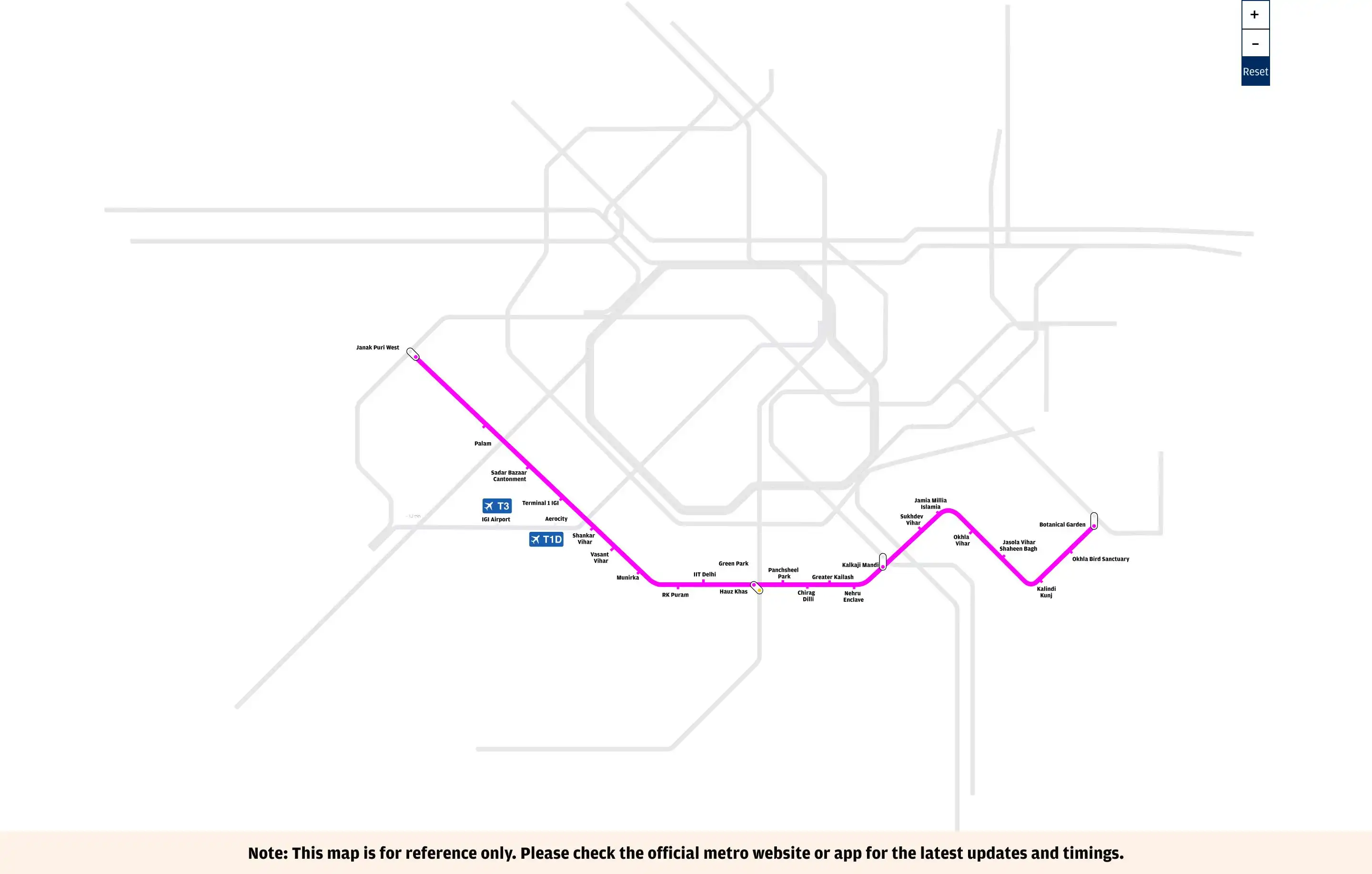 Magenta line map